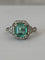 Bague 52 Bague en platine, émeraude naturelle et diamants 58 Facettes LOT 8007