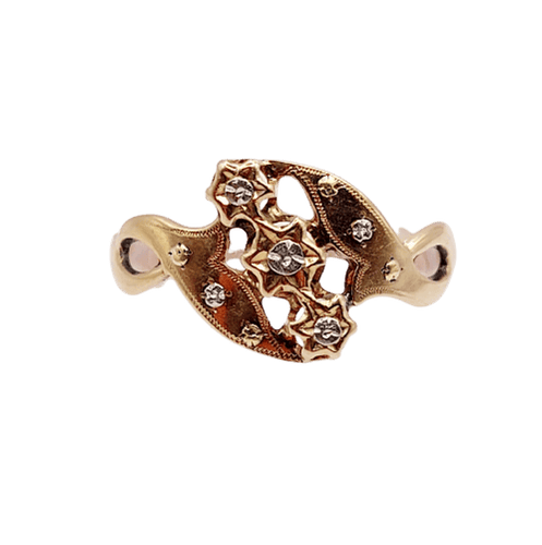 Bague victorienne en or rose 18k