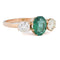 Bague 57 Bague vintage en or jaune 18 kt, émeraude et diamants 58 Facettes AN720 (00019)