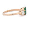 Bague 57 Bague vintage en or jaune 18 kt, émeraude et diamants 58 Facettes AN720 (00019)