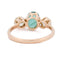 Bague 57 Bague vintage en or jaune 18 kt, émeraude et diamants 58 Facettes AN720 (00019)