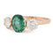 Bague 57 Bague vintage en or jaune 18 kt, émeraude et diamants 58 Facettes AN720 (00019)