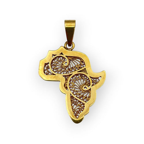 Pendentif Pendentif Afrique en or jaune 750 filigrané 58 Facettes 149071211