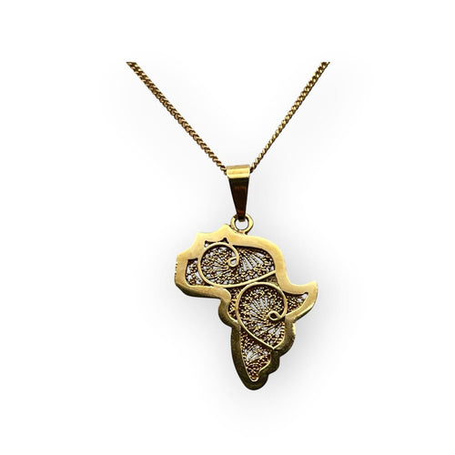 Pendentif Pendentif Afrique en or jaune 750 filigrané 58 Facettes 149071211