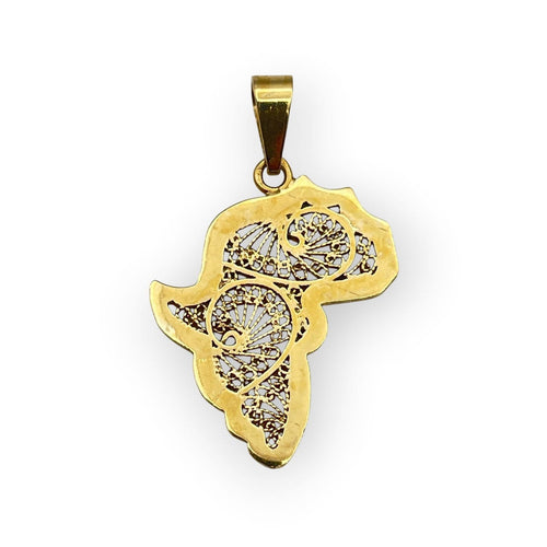 Pendentif Pendentif Afrique en or jaune 750 filigrané 58 Facettes 149071211