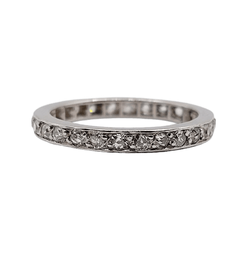 Bague 44.5 Art déco - Alliance américaine en or blanc 18k et diamants 58 Facettes A07815