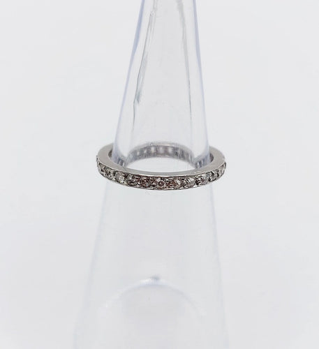 Bague 44.5 Art déco - Alliance américaine en or blanc 18k et diamants 58 Facettes A07815