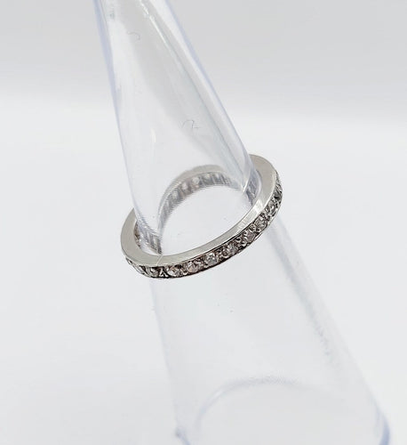 Bague 44.5 Art déco - Alliance américaine en or blanc 18k et diamants 58 Facettes A07815