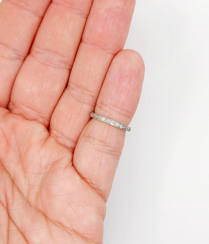 Bague 44.5 Art déco - Alliance américaine en or blanc 18k et diamants 58 Facettes A07815