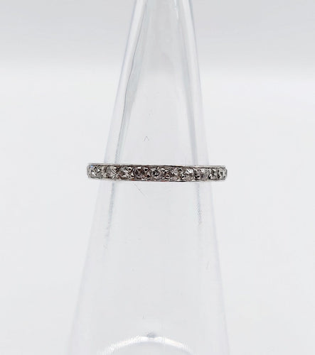 Bague 44.5 Art déco - Alliance américaine en or blanc 18k et diamants 58 Facettes A07815
