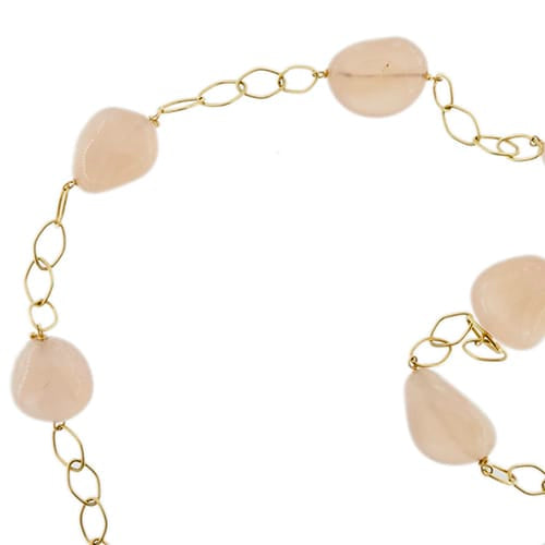 Collier Collier - Collier long en or jaune 18 ct et quartz rose 58 Facettes 36370