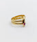 Bague 45 Bague serpent antique en or rose 18k et rubis 58 Facettes A07819