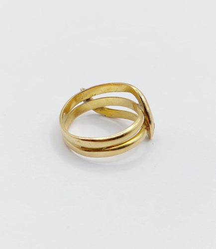 Bague 45 Bague serpent antique en or rose 18k et rubis 58 Facettes A07819