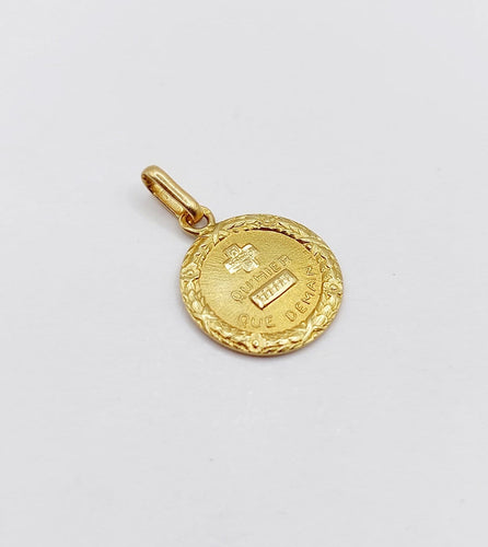 Pendentif Augis - Pendentif médaille d’amour en or 18k 58 Facettes A07820