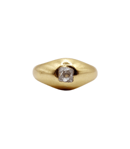 Bague 44.5 Bague jonc dôme antique en or 18k et diamant Peruzzi 58 Facettes A07821