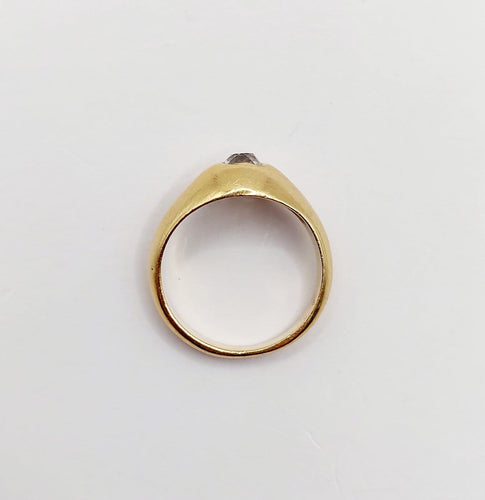 Bague 44.5 Bague jonc dôme antique en or 18k et diamant Peruzzi 58 Facettes A07821