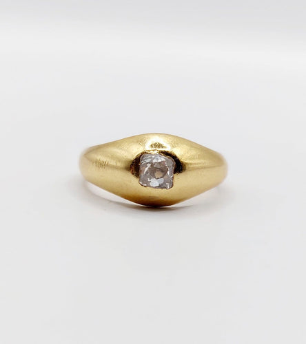 Bague 44.5 Bague jonc dôme antique en or 18k et diamant Peruzzi 58 Facettes A07821