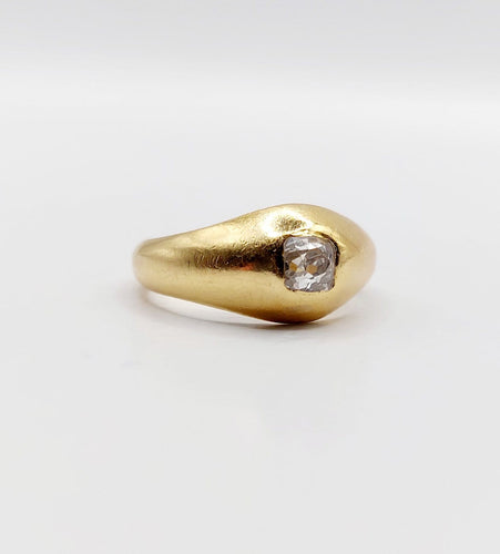 Bague 44.5 Bague jonc dôme antique en or 18k et diamant Peruzzi 58 Facettes A07821