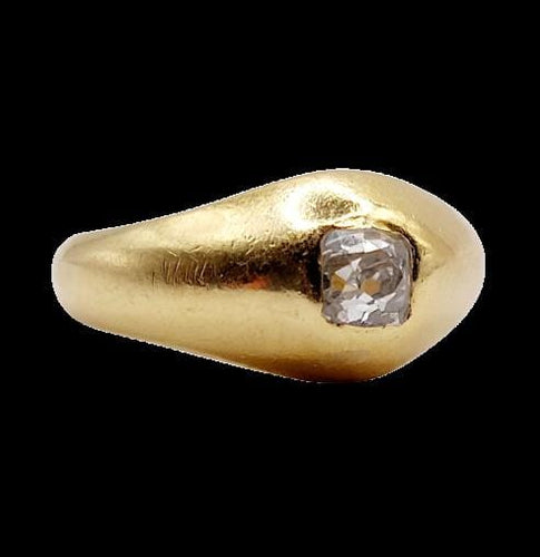 Bague 44.5 Bague jonc dôme antique en or 18k et diamant Peruzzi 58 Facettes A07821