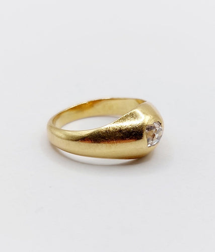 Bague 44.5 Bague jonc dôme antique en or 18k et diamant Peruzzi 58 Facettes A07821