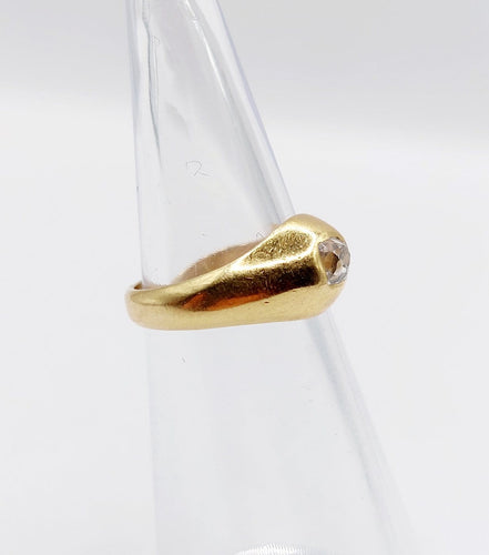 Bague 44.5 Bague jonc dôme antique en or 18k et diamant Peruzzi 58 Facettes A07821