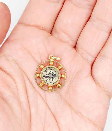 Pendentif Pendentif boussole ancien en or rose 18k, vers 1920 58 Facettes A07824