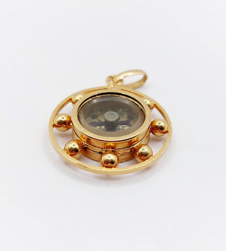 Pendentif Pendentif boussole ancien en or rose 18k, vers 1920 58 Facettes A07824