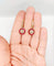 Boucles d'oreilles Dormeuses antiques en or 18k, rubis synthétiques et diamants 58 Facettes A07825