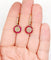 Boucles d'oreilles Dormeuses antiques en or 18k, rubis synthétiques et diamants 58 Facettes A07825