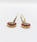 Boucles d'oreilles Dormeuses antiques en or 18k, rubis synthétiques et diamants 58 Facettes A07825