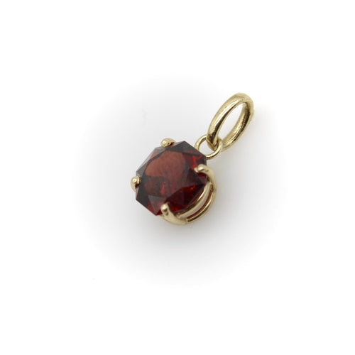 Pendentif Pendentif en or 14k avec grenat octogonal de Tanzanie 58 Facettes 11229