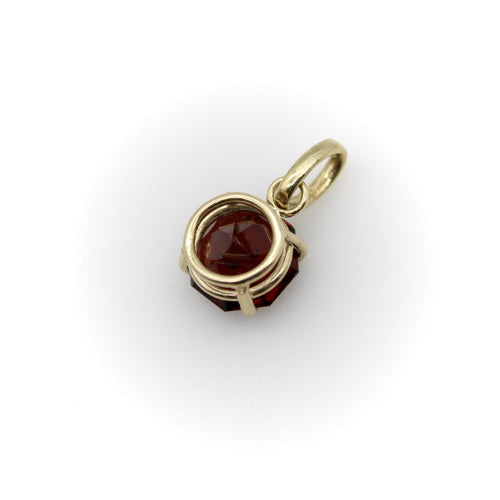 Pendentif Pendentif en or 14k avec grenat octogonal de Tanzanie 58 Facettes 11229