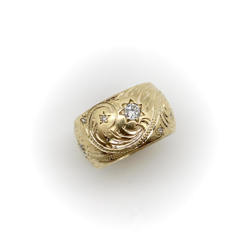 Bague 52 Bague victorienne en or 14k et diamants 58 Facettes 11226