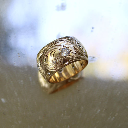 Bague 52 Bague victorienne en or 14k et diamants 58 Facettes 11226