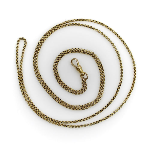 Collier Époque victorienne - Chaîne en or 14k à double maille câble 58 Facettes 11227