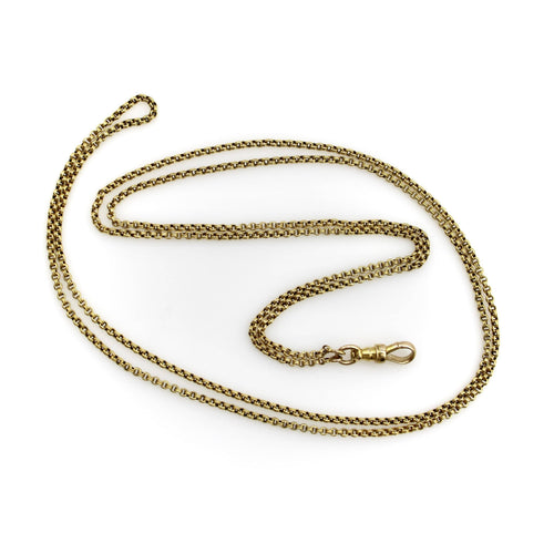 Collier Époque victorienne - Chaîne en or 14k à double maille câble 58 Facettes 11227