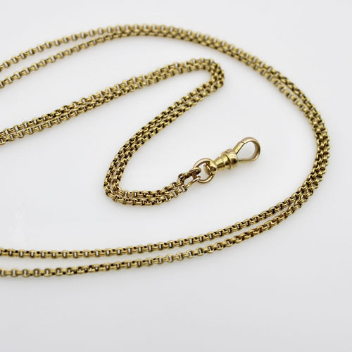 Collier Époque victorienne - Chaîne en or 14k à double maille câble 58 Facettes 11227