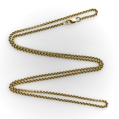 Collier Collier chaîne victorien en or 14k à double maille câble 58 Facettes 11228