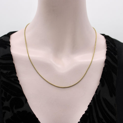 Collier Collier chaîne victorien en or 14k à double maille câble 58 Facettes 11228