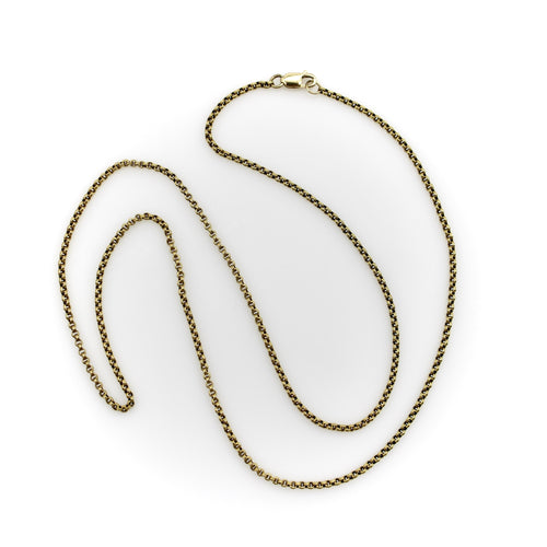 Collier Collier chaîne victorien en or 14k à double maille câble 58 Facettes 11228