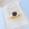 Bague 54.5 Bague jonc bombé en or jaune 18K et grenat 58 Facettes 339