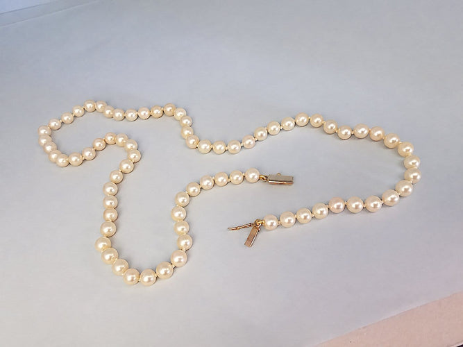 Collier Collier de perles de culture, fermoir en or jaune 18K 58 Facettes 1793
