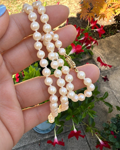 Collier Collier de perles de culture, fermoir en or jaune 18K 58 Facettes 1793