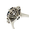 Bague 60 Bague halo en or blanc 18 kt, saphir et diamants 58 Facettes 33202