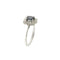 Bague 60 Bague halo en or blanc 18 kt, saphir et diamants 58 Facettes 33202