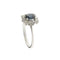 Bague 60 Bague halo en or blanc 18 kt, saphir et diamants 58 Facettes 33202
