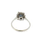 Bague 60 Bague halo en or blanc 18 kt, saphir et diamants 58 Facettes 33202
