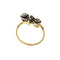 Bague 55 Bague en or blanc et jaune 18k avec diamants 58 Facettes 36405