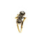 Bague 55 Bague en or blanc et jaune 18k avec diamants 58 Facettes 36405