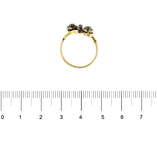 Bague 55 Bague en or blanc et jaune 18k avec diamants 58 Facettes 36405